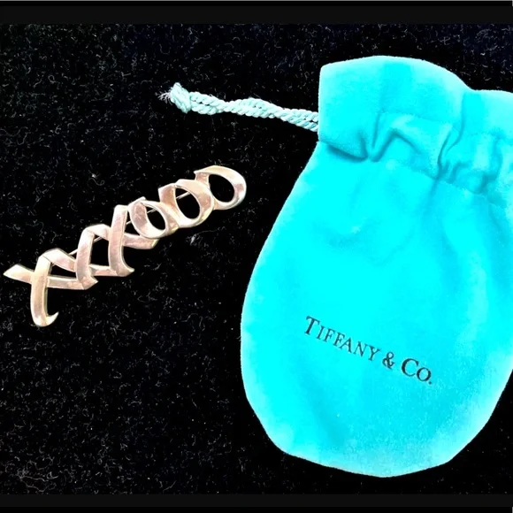 Retired Tiffany& Co. Paloma Picasso XO pin/Brooch/Large - Picture 1 of 8